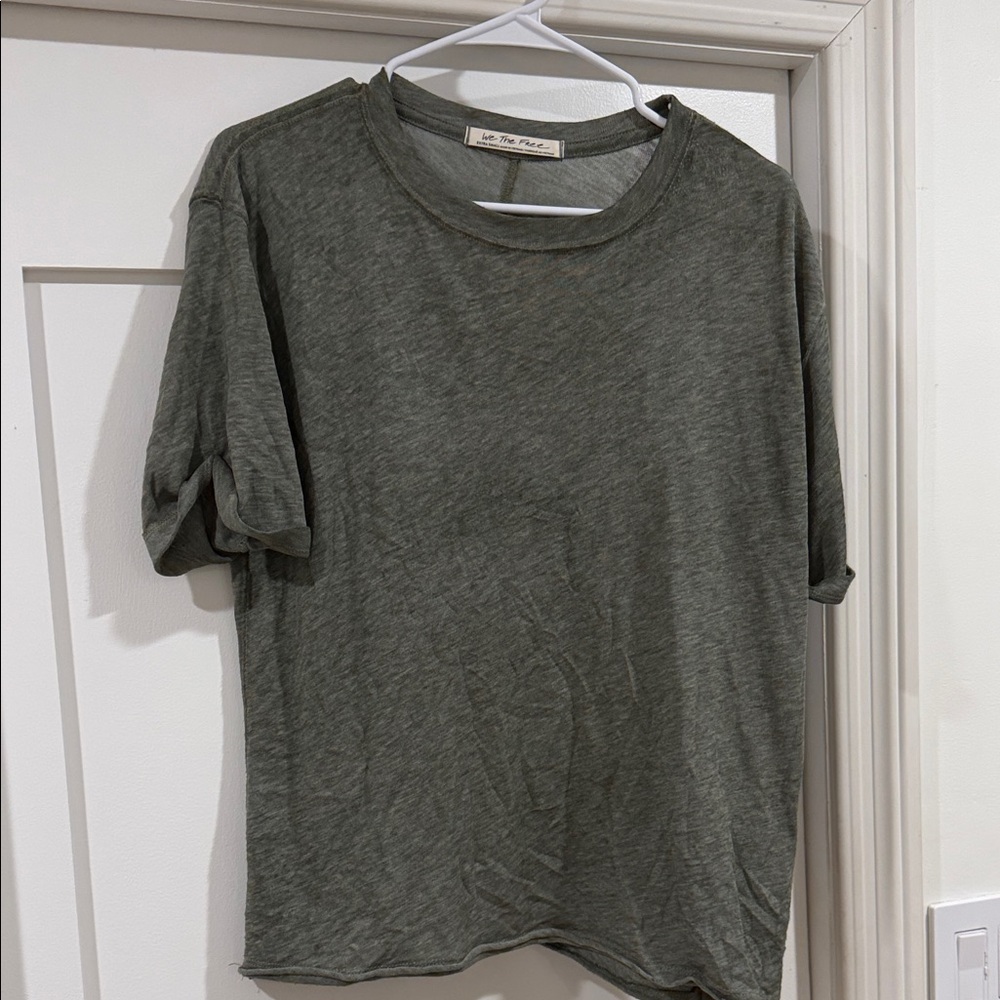 We The Free Olive Green Short Sleeve Tee